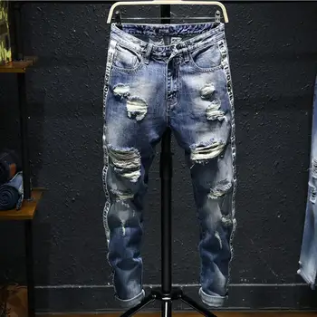 mens Hole Ankle-Length Pants Summer Fashion Casual Silm Moto & Biker High Quality men skinny jeans Size 36
mens Hole Ankle-Length Pants Summer Fashion Casual Silm Moto & Biker High Quality men skinny jeans Size 36