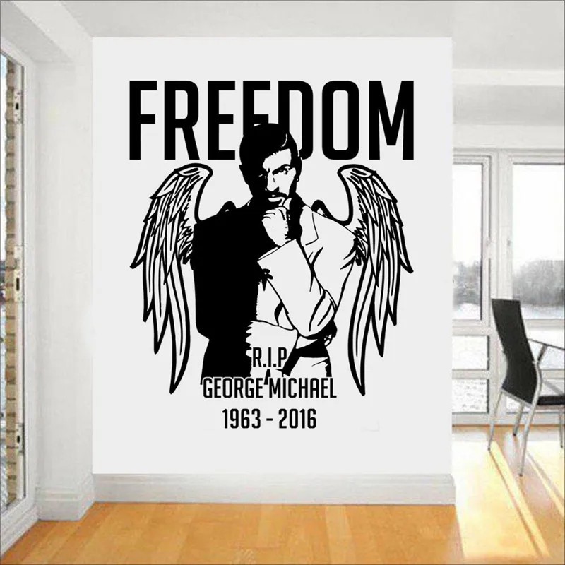 Vintage Home Decoration Wall decal George Michael Wall Art Sticker FREEDOM CD Stickers muraux Beding Room Poster
Vintage Home Decoration Wall decal George Michael Wall Art Sticker FREEDOM CD Stickers muraux Beding Room Poster