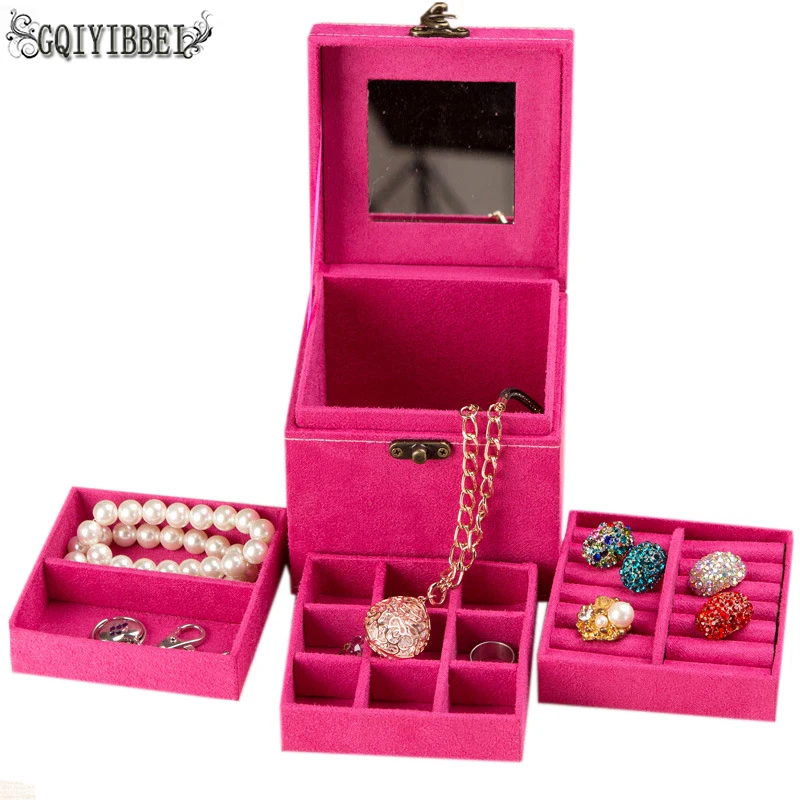 Korean Style Edition Three Layers Deer Flannel Jewelry Storage Velvet Box Ten Colors Optional tooth box Jewelry Box Organizer
Korean Style Edition Three Layers Deer Flannel Jewelry Storage Velvet Box Ten Colors Optional tooth box Jewelry Box Organizer