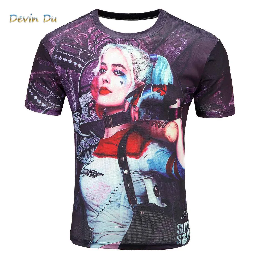 Men's Short Sleeve Polyester O-Neck T-Shirt Punk 3D Print Suicide squad T shirt Men t shirt M-4XL 2017 New Fashion top tees
Men's Short Sleeve Polyester O-Neck T-Shirt Punk 3D Print Suicide squad T shirt Men t shirt M-4XL 2017 New Fashion top tees