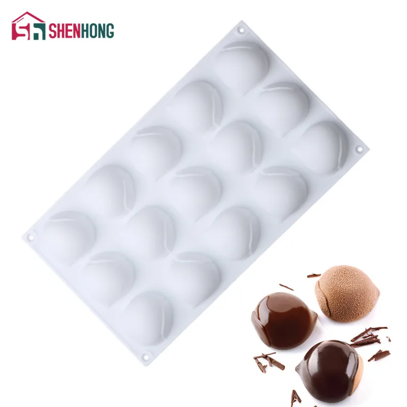 SHENHONG 15 Cavitys Hazelnut Cake Mold Silicone Mousse Decoration Mold For Baking Mould Pastry Dessert Bakeware Homemade Wedding
SHENHONG 15 Cavitys Hazelnut Cake Mold Silicone Mousse Decoration Mold For Baking Mould Pastry Dessert Bakeware Homemade Wedding