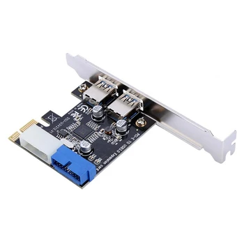 Usb 3.0 Pci-E Expansion Card Adapter External 2 Port Usb3.0 Hub Internal 19Pin Header Pci-E Card 4Pin Ide Power Connector
Usb 3.0 Pci-E Expansion Card Adapter External 2 Port Usb3.0 Hub Internal 19Pin Header Pci-E Card 4Pin Ide Power Connector