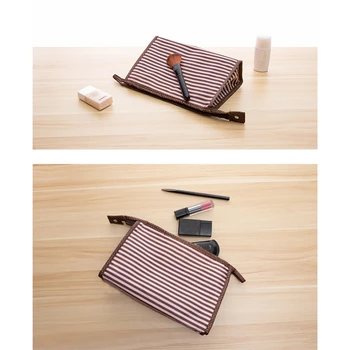 Fashion Cosmetic Bag Make Up Bag Female Striped Large Capacity Portable Travel Storage Bag
Fashion Cosmetic Bag Make Up Bag Female Striped Large Capacity Portable Travel Storage Bag