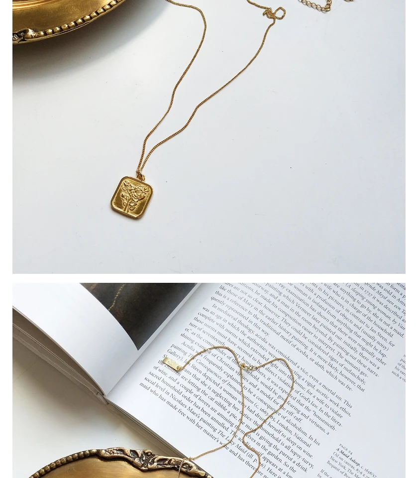 Delicate 925 Sterling Sliver Roman Coin Pendant Necklaces for Women Vintage Gold Disc Chokers Necklace Minimalist Jewelry Bijoux (8)