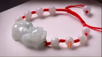 Natural hand carved FEICUI wealth of pixiu/brave Hand woven beads Bracelet men and women's bracelet
Natural hand carved FEICUI wealth of pixiu/brave Hand woven beads Bracelet men and women's bracelet