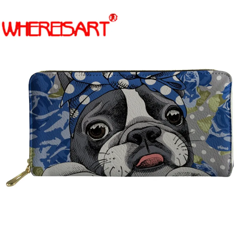 WHEREISART Boston Terrier long wallet Women's purse female card holder wallet woman design
WHEREISART Boston Terrier long wallet Women's purse female card holder wallet woman design