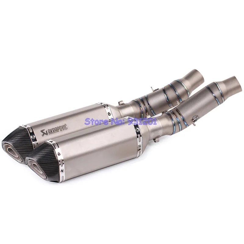 Titanium Alloy Motorcycle Exhaust Pipe System for Kawasaki Z1000 (2010-2017) Middle Link Pipe with Akrapovic Exhaust Muffers
Titanium Alloy Motorcycle Exhaust Pipe System for Kawasaki Z1000 (2010-2017) Middle Link Pipe with Akrapovic Exhaust Muffers
