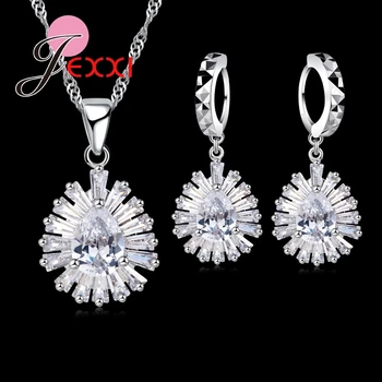 Vintage Banquet Women Jewelry Sets 925 Sterling Silver Earrings Necklace Pendant Modern Jewelry El collar
Vintage Banquet Women Jewelry Sets 925 Sterling Silver Earrings Necklace Pendant Modern Jewelry El collar