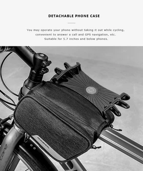 Roswheel Essentials 121461 Waterproof Cycling Bike Bicycle Front Frame Top Tube Double Bag Pannier with 5.7in Phone Case Holder
Roswheel Essentials 121461 Waterproof Cycling Bike Bicycle Front Frame Top Tube Double Bag Pannier with 5.7in Phone Case Holder
