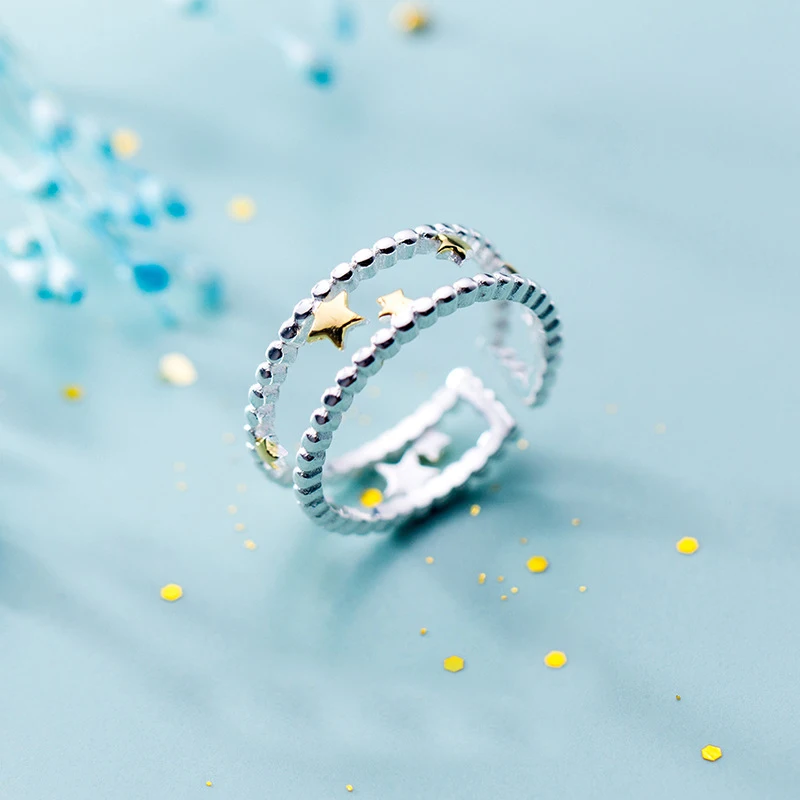 MloveAcc Authentic 925 Sterling Silver Golden Star Wedding Cocktail Rings for Women Engagement Ring Jewelry
MloveAcc Authentic 925 Sterling Silver Golden Star Wedding Cocktail Rings for Women Engagement Ring Jewelry