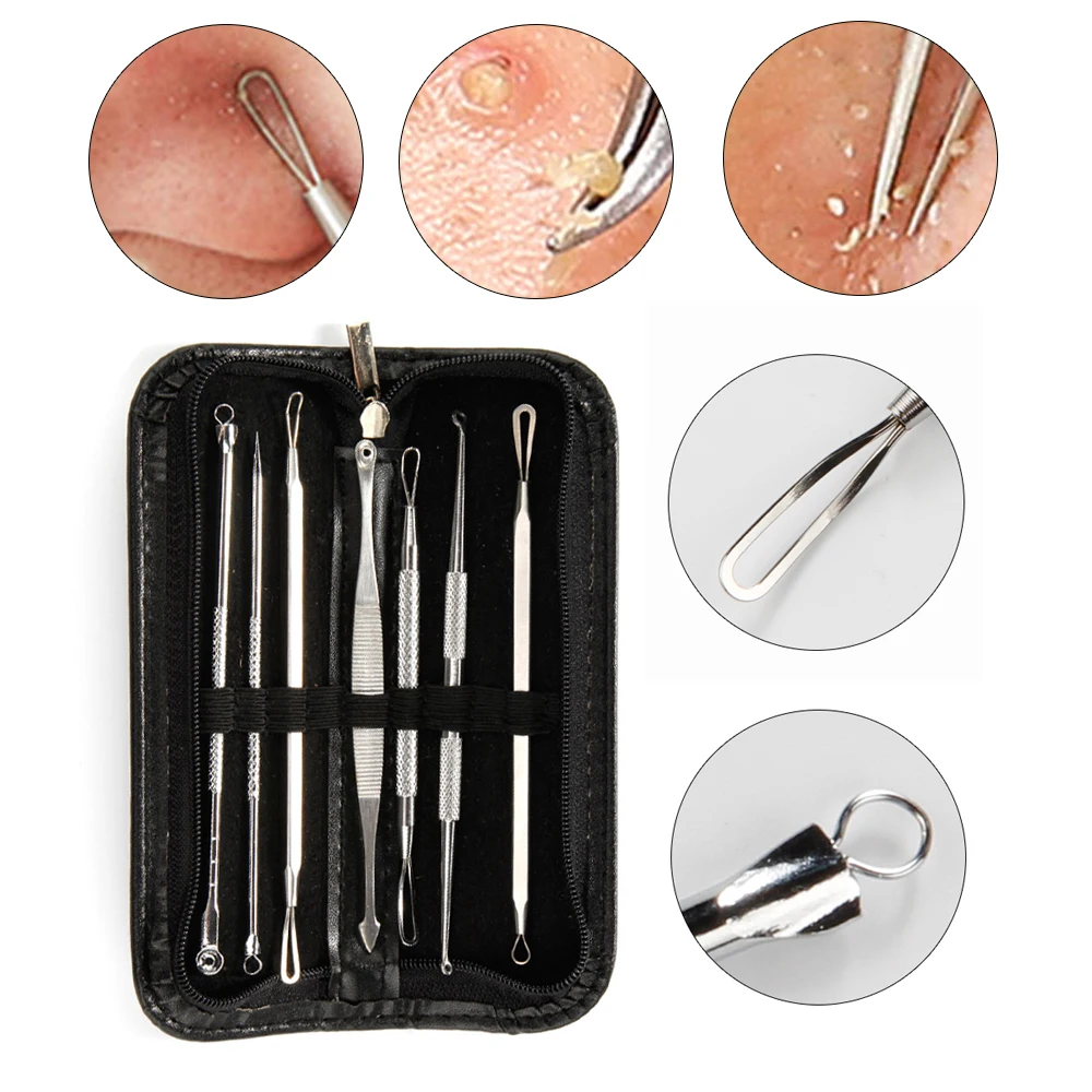7pcs Pore Cleaner Blackhead Remover Acne Removal Needles Get Rid Of The Acne Pimples Facial Cleaner Blackhead Remover Device
7pcs Pore Cleaner Blackhead Remover Acne Removal Needles Get Rid Of The Acne Pimples Facial Cleaner Blackhead Remover Device