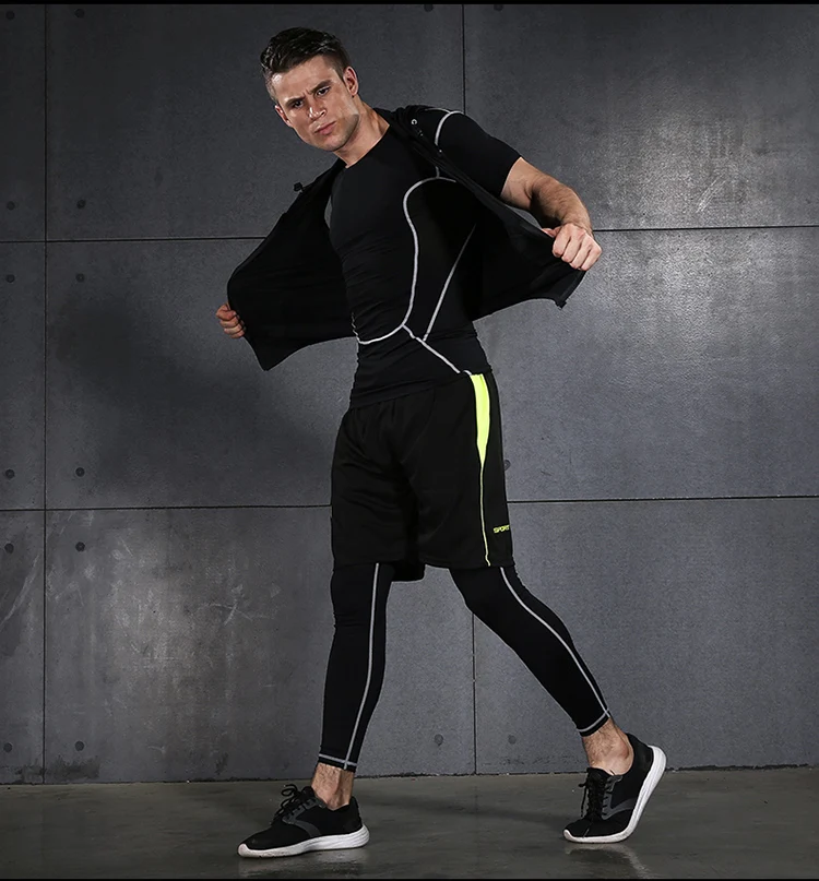 Компрессионный комплект для спорта мужские 5в1 Reebok