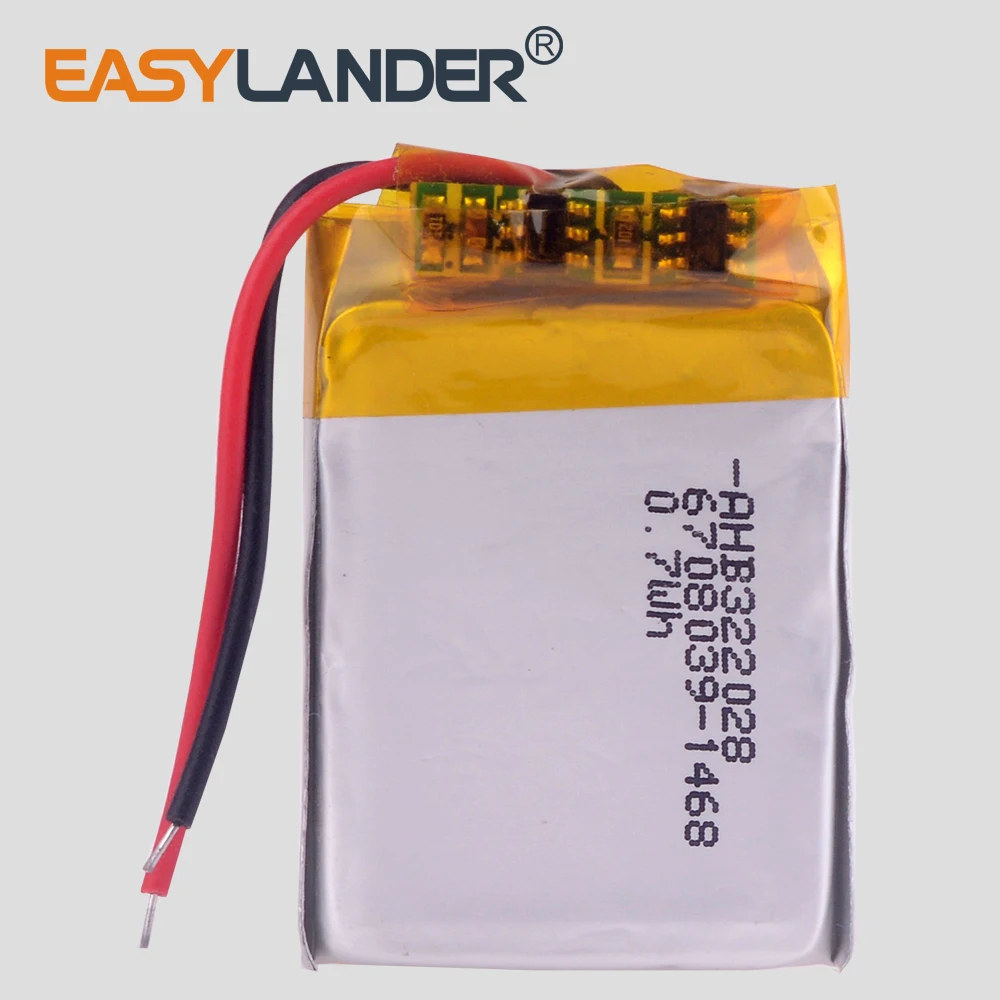 Easylander 322028 3.7V Rechargeable li-Polymer Battery For bluetooth headset mp3 speaker TomTom runner cardio fitsmart watch
Easylander 322028 3.7V Rechargeable li-Polymer Battery For bluetooth headset mp3 speaker TomTom runner cardio fitsmart watch