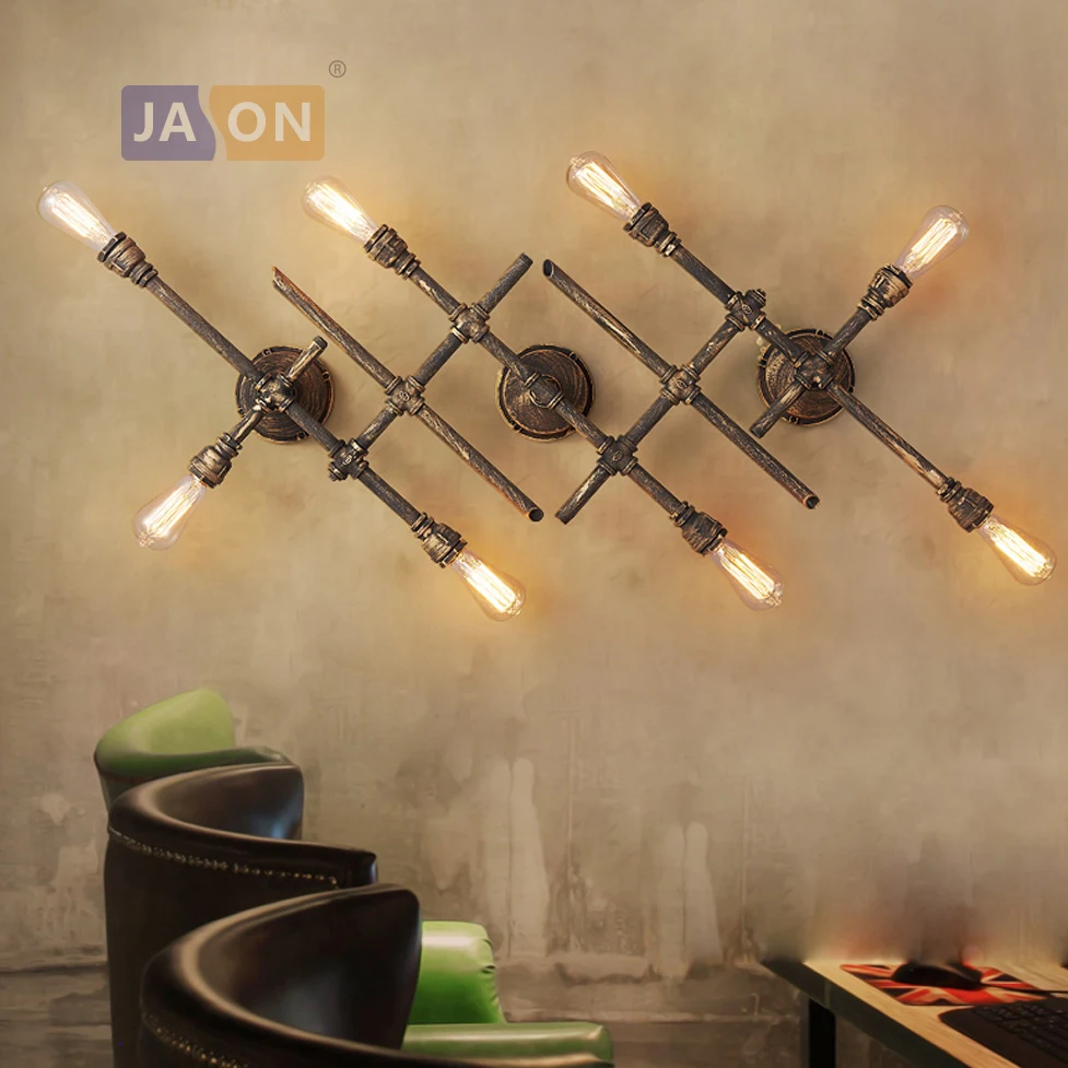 

e27 Edison Loft Industrial Wrought Iron Pipe LED Lamp LED Light Wall lamp Wall Light Wall Sconce For Bar Foyer Bedroom