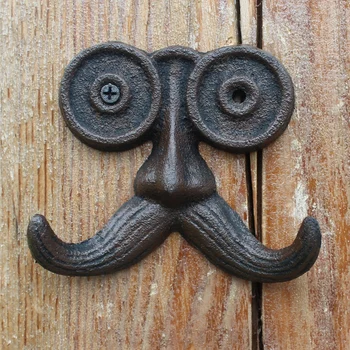 European Vintage Cute Old Man With Long Mustache Design Home Garden Decor Cast Iron Wall Hook With Two Hangers
European Vintage Cute Old Man With Long Mustache Design Home Garden Decor Cast Iron Wall Hook With Two Hangers