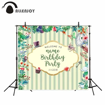 Allenjoy photo background Wonderland Birthday Party Backdrop Flowers Bunny Hat clock stripes photo Backgrounds for photo studio
Allenjoy photo background Wonderland Birthday Party Backdrop Flowers Bunny Hat clock stripes photo Backgrounds for photo studio