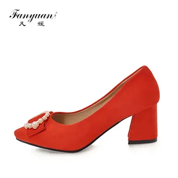 Fanyuan Women Pumps Shoes Women PU Leather Shallow Slip-On Round Toe High heels Wedding Party Derss shoes Mujer Plus size 32-44
Fanyuan Women Pumps Shoes Women PU Leather Shallow Slip-On Round Toe High heels Wedding Party Derss shoes Mujer Plus size 32-44