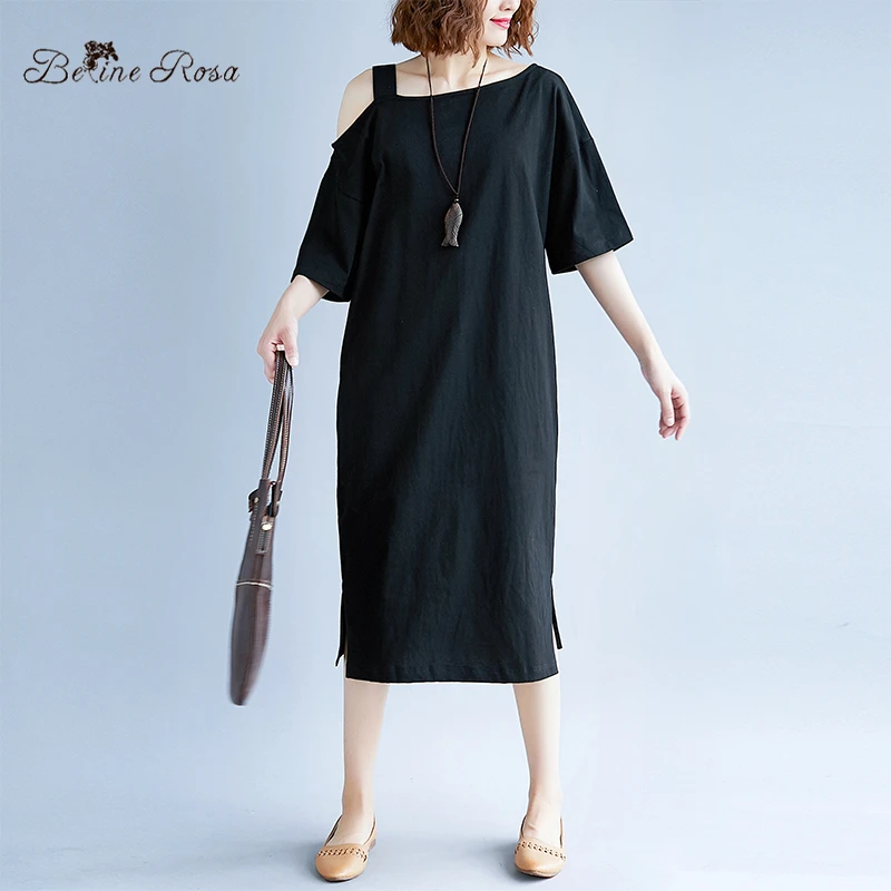 BelineRosa 2019 Summer Style Black Shirt Dress Off Shoulder Casual Plus Size Women Clothes Simple Style Clothes XMR00106
BelineRosa 2019 Summer Style Black Shirt Dress Off Shoulder Casual Plus Size Women Clothes Simple Style Clothes XMR00106