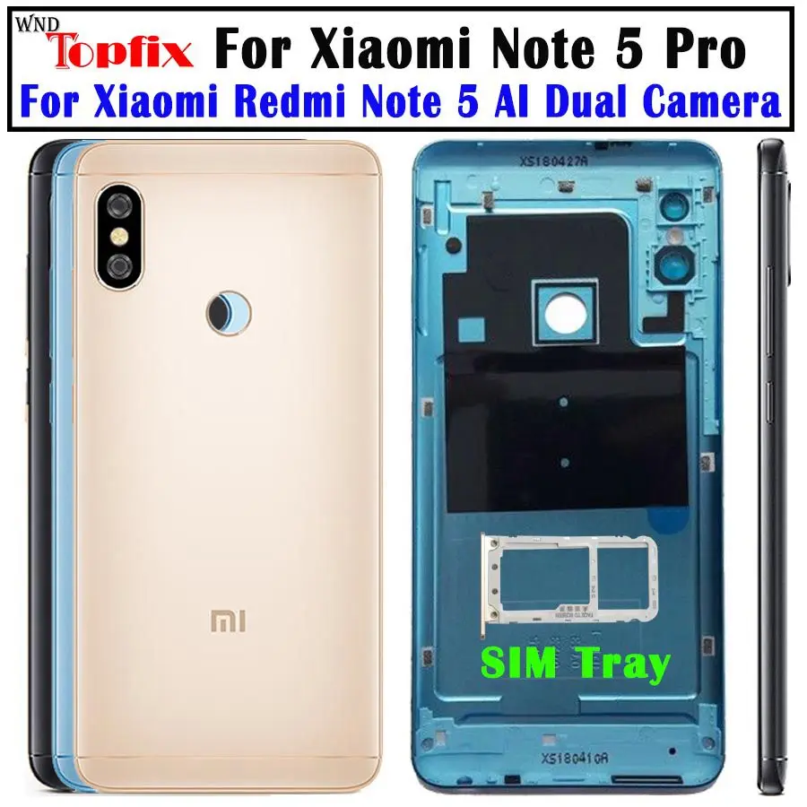 NEW Original Housing For Xiaomi Redmi Note 5 Pro Battery Cover Replacement Parts Case With Lens Buttons Note5 Back Cover case
NEW Original Housing For Xiaomi Redmi Note 5 Pro Battery Cover Replacement Parts Case With Lens Buttons Note5 Back Cover case