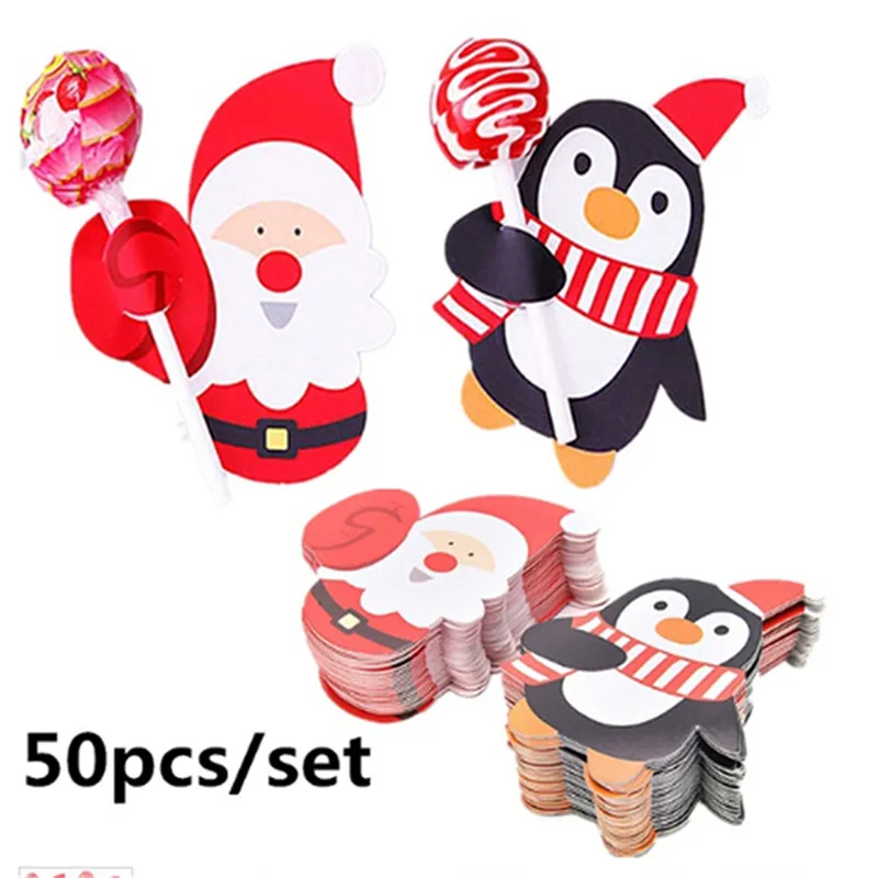 50Pcs/set Cute Gift Package Decor Cards Lovely Penguin And Santa Claus Christmas Candy And Lollipop Decoration Paper Cards
50Pcs/set Cute Gift Package Decor Cards Lovely Penguin And Santa Claus Christmas Candy And Lollipop Decoration Paper Cards