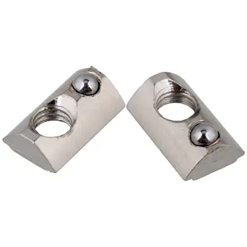 Silver European Standard 20 Series Aluminum Slot Carbon Steel Half Round Roll In Spring T Slot Nut with M5 Thread Pack of 50
Silver European Standard 20 Series Aluminum Slot Carbon Steel Half Round Roll In Spring T Slot Nut with M5 Thread Pack of 50