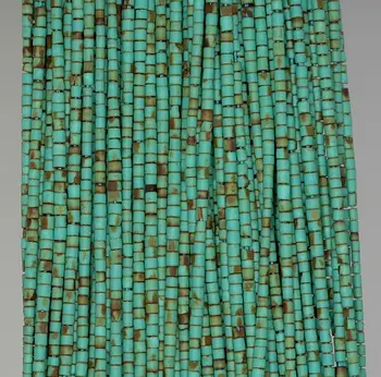 2mm Turquoise Gemstone Green Brown Round Tube Heishi Loose Beads 12.5 inch Full Strand (90184278-850)
2mm Turquoise Gemstone Green Brown Round Tube Heishi Loose Beads 12.5 inch Full Strand (90184278-850)