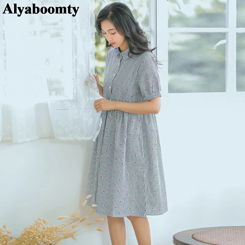 Mori Girl Summer Women Cute Dress Turn-Down Stripe Print Lace Up Vestidos Femininos Short Sleeve Elegant Kawaii Preppy Dresses
Mori Girl Summer Women Cute Dress Turn-Down Stripe Print Lace Up Vestidos Femininos Short Sleeve Elegant Kawaii Preppy Dresses