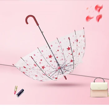 Cute Transparent Umbrella Korean Long Handle Reinforced Student Umbrella Men and Women Fashion Summer Umbrella Windproof U5U
Cute Transparent Umbrella Korean Long Handle Reinforced Student Umbrella Men and Women Fashion Summer Umbrella Windproof U5U