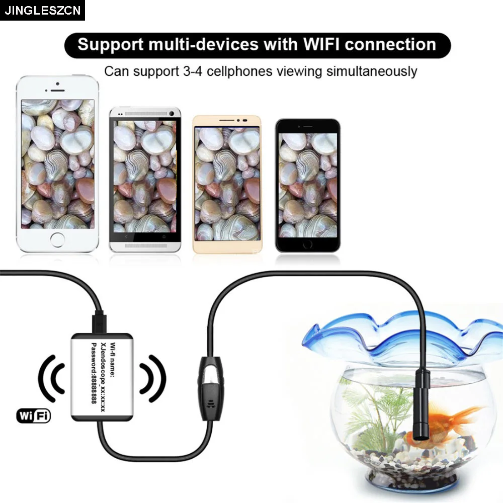 JINGLESZCN Wifi Endoscope Cam 720P HD IOS Android 9MM Dia 1m 3.5m 5m Waterproof IP67 Borescope Inspection USB Camera Endoscopica
JINGLESZCN Wifi Endoscope Cam 720P HD IOS Android 9MM Dia 1m 3.5m 5m Waterproof IP67 Borescope Inspection USB Camera Endoscopica