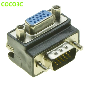 Right Angle 15pin VGA Female To Male Convertor Monitor DB15 VGA RGB HDB Extender 90 degree Connector
Right Angle 15pin VGA Female To Male Convertor Monitor DB15 VGA RGB HDB Extender 90 degree Connector