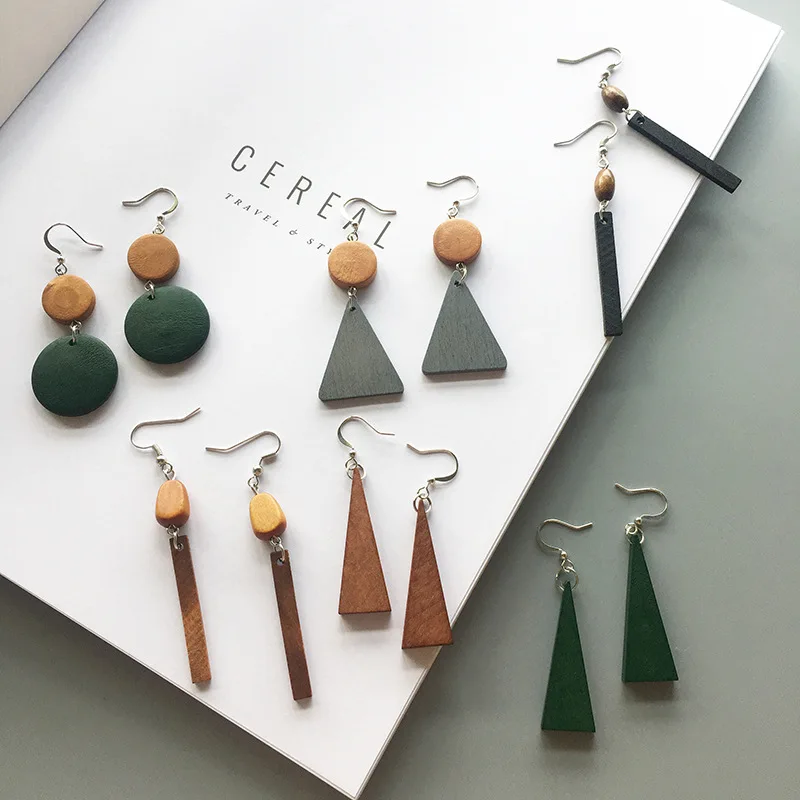 Hot Korean Vintage Wooden Waterdrop Dangle Earrings Geometric triangle Circle Ear Jewelry 17 colors
Hot Korean Vintage Wooden Waterdrop Dangle Earrings Geometric triangle Circle Ear Jewelry 17 colors