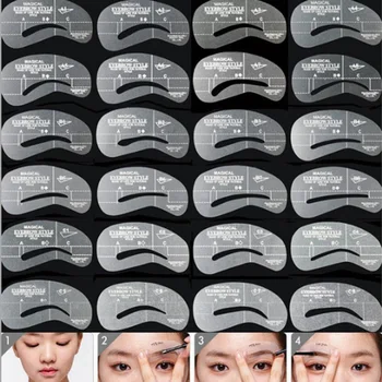 24 Pcs Pro Reusable Eyebrow Stencil Set Eye Brow DIY Drawing Guide Styling Shaping Grooming Template Card Easy Makeup Beauty Kit
24 Pcs Pro Reusable Eyebrow Stencil Set Eye Brow DIY Drawing Guide Styling Shaping Grooming Template Card Easy Makeup Beauty Kit