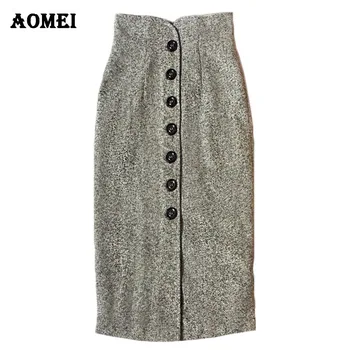 Women Slim Vintage High Waist Pencil Skirt Woolen Fall Fashion Winter Ladies Jupe Button Midi Faldas Saias Gray All-Match Skirt
Women Slim Vintage High Waist Pencil Skirt Woolen Fall Fashion Winter Ladies Jupe Button Midi Faldas Saias Gray All-Match Skirt