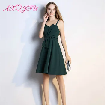 AXJFU green satin spaghetti strap short evening dress sexy sleeveless Dresses Short Elegant Slim Dresses Family Evening Dresses
AXJFU green satin spaghetti strap short evening dress sexy sleeveless Dresses Short Elegant Slim Dresses Family Evening Dresses
