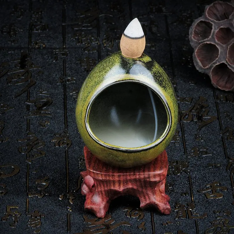 Backflow Incense Burner With 10Pcs Incense Cones Egg Shape Mini Ceramic Whiteware Incense Censer Use In Home Office
Backflow Incense Burner With 10Pcs Incense Cones Egg Shape Mini Ceramic Whiteware Incense Censer Use In Home Office