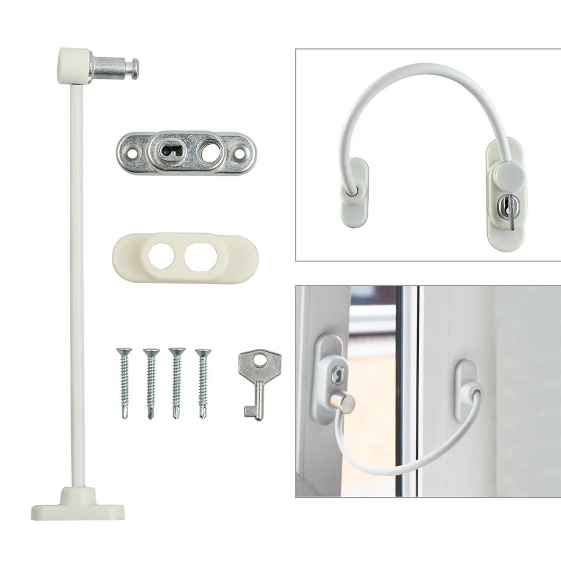 Door Window Security Lock Window Restrictor Safety Device Key Lock Child Safe 210mm Limit Child Safety Doors Lock
Door Window Security Lock Window Restrictor Safety Device Key Lock Child Safe 210mm Limit Child Safety Doors Lock