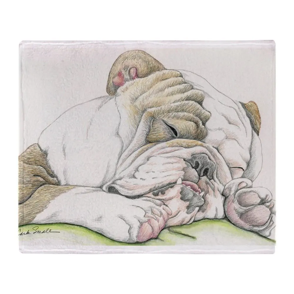 Sleepy English Bulldog Soft Fleece Throw Blanket, 50"x60" Stadium Blanket Air-Condition Nap
Sleepy English Bulldog Soft Fleece Throw Blanket, 50"x60" Stadium Blanket Air-Condition Nap