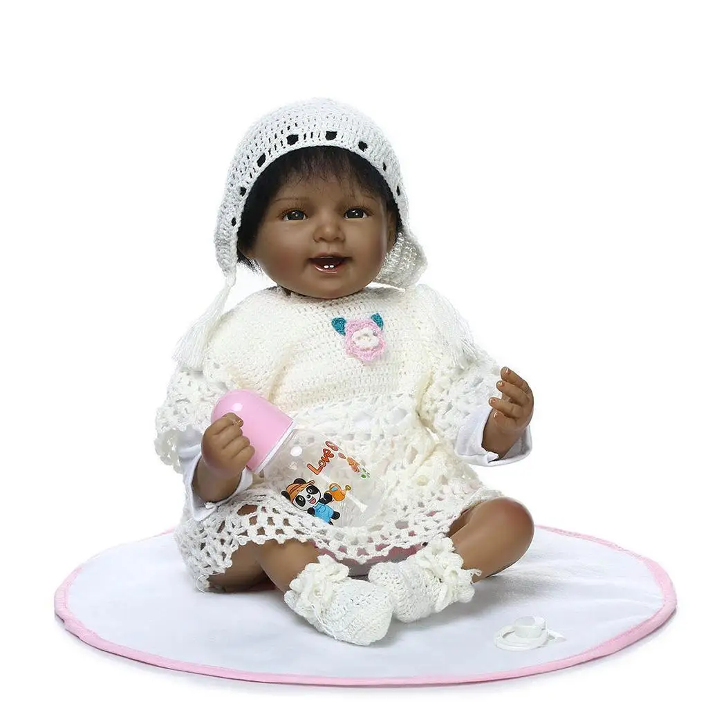 NPK new 55cm 22'' reborn black mini doll girl doll real soft touch gender doll very cute doll for children play
NPK new 55cm 22'' reborn black mini doll girl doll real soft touch gender doll very cute doll for children play