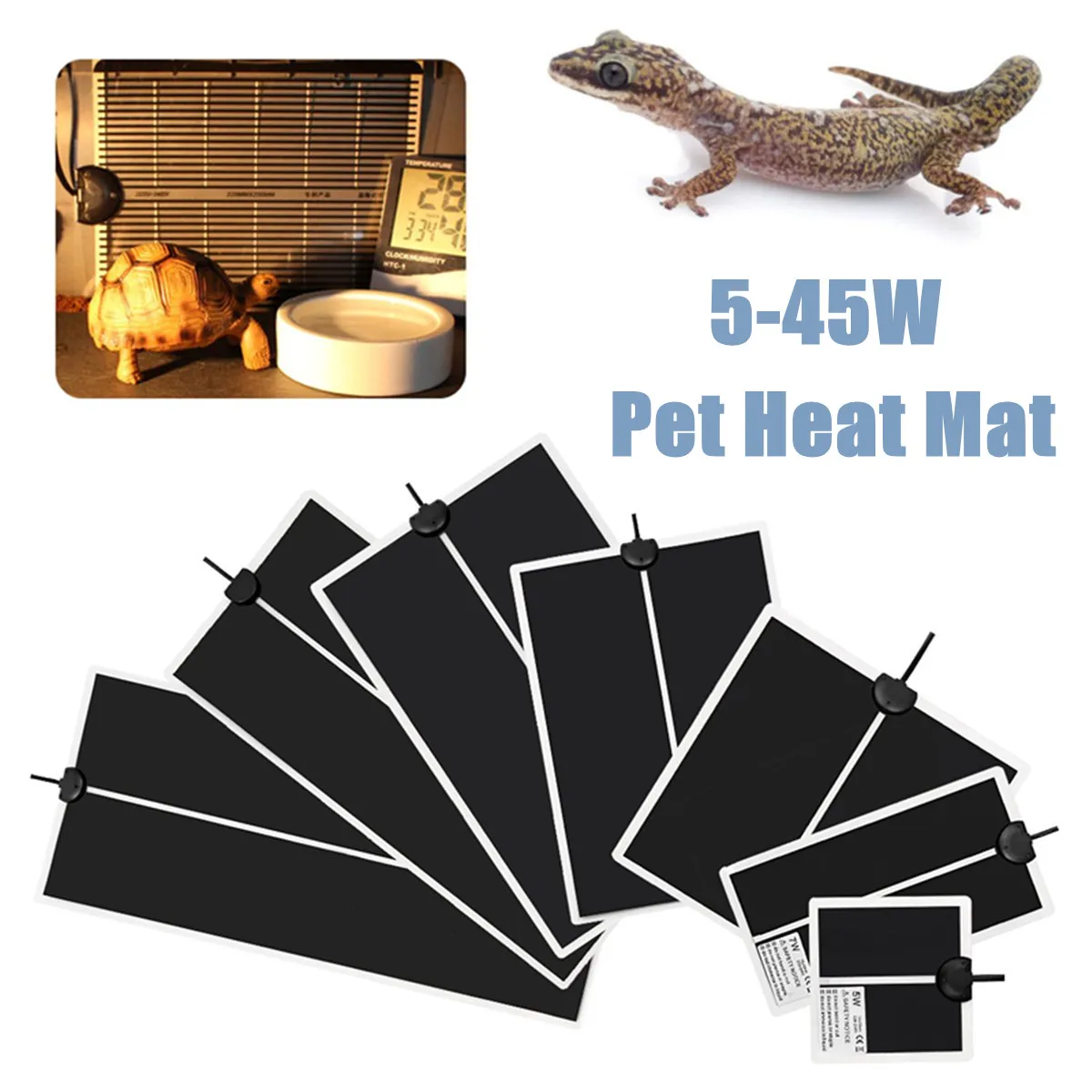 Pet Reptiles Heat Mat Terrarium Climbing Heating Warm Pads 5-45W Adjustable Temperature Controller Mats Reptiles Accessories
Pet Reptiles Heat Mat Terrarium Climbing Heating Warm Pads 5-45W Adjustable Temperature Controller Mats Reptiles Accessories