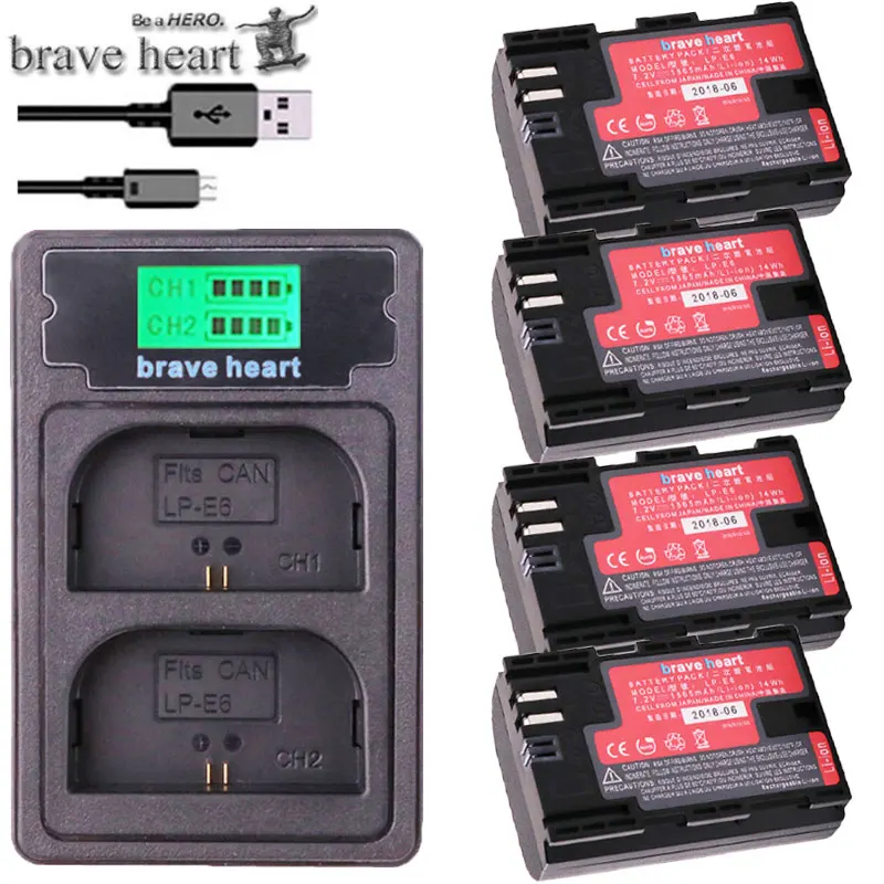 4xJapan Sanyo cell LP-E6 LP E6 lpe6 Battery + Dual Charger for Canon EOS 5D 5D2 5DS R Mark II 2 III 6D 60D 60Da 7D 7D2 70D 80D
4xJapan Sanyo cell LP-E6 LP E6 lpe6 Battery + Dual Charger for Canon EOS 5D 5D2 5DS R Mark II 2 III 6D 60D 60Da 7D 7D2 70D 80D