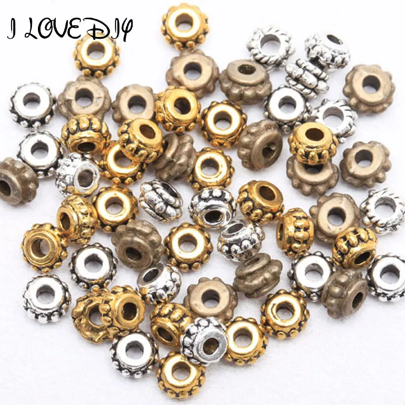 150pcs /lot Tibetan Flower Beads Metal Silver Antique Flower Decorative Pattern Spacer Bead Finding 5*3mm
150pcs /lot Tibetan Flower Beads Metal Silver Antique Flower Decorative Pattern Spacer Bead Finding 5*3mm
