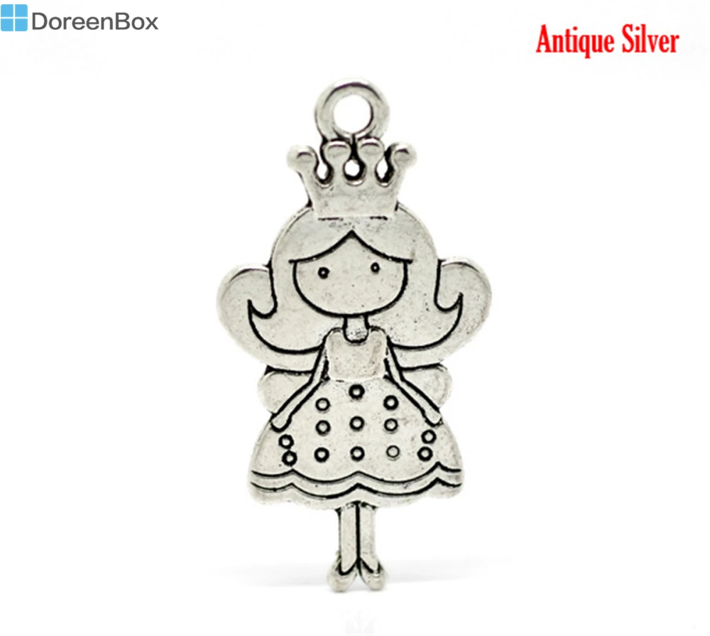Doreen Box Lovely Antique Silver Princess Charms Pendants 4.8x2.5cm(1-7/8"x1") , sold per packet of 10 (B17177)
Doreen Box Lovely Antique Silver Princess Charms Pendants 4.8x2.5cm(1-7/8"x1") , sold per packet of 10 (B17177)