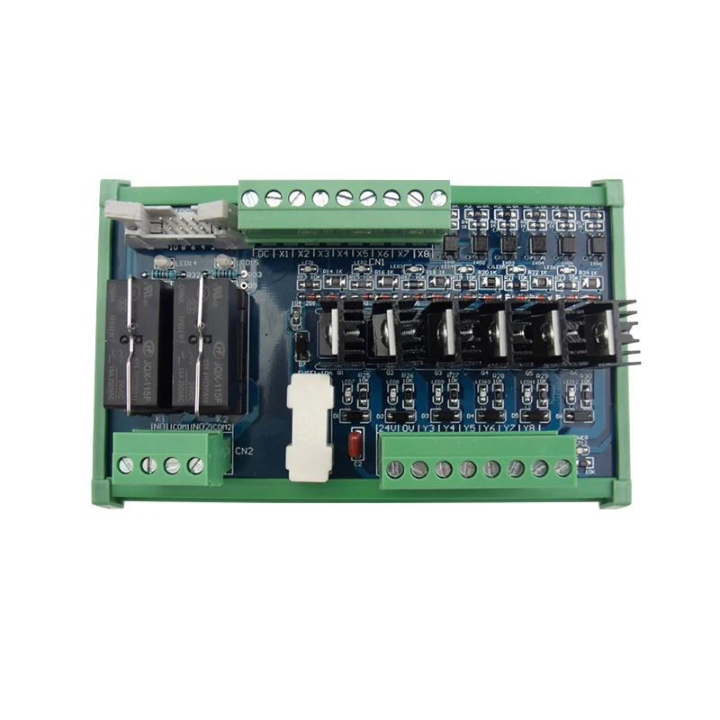8-channel PLC hybrid board / 6-way 24V high level output, 2-way macro single-open 16A relay output, plug-in terminal
8-channel PLC hybrid board / 6-way 24V high level output, 2-way macro single-open 16A relay output, plug-in terminal