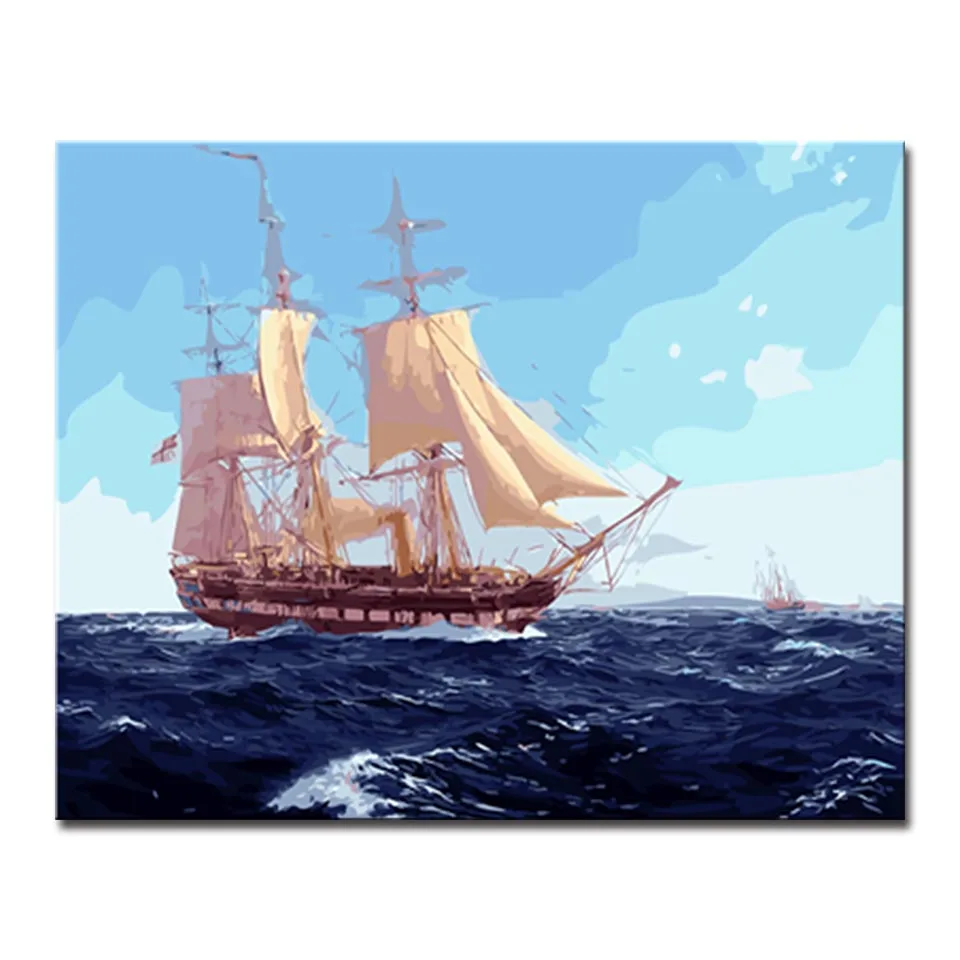 Framed DIY Oil Painting By Numbers Handpainted Blue Sky Sailboat Seaview Pictures Coloring On Canvas Living Room Decor Wall Art
Framed DIY Oil Painting By Numbers Handpainted Blue Sky Sailboat Seaview Pictures Coloring On Canvas Living Room Decor Wall Art