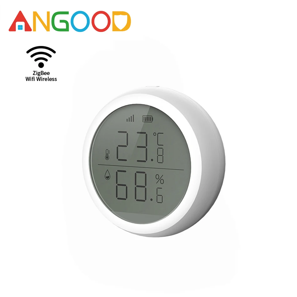 ANGOOD Zigbee-Smart Home Wifi Wireless Temperture Heat Detector App Control Smart Home Thermometer Temperature Humidity Sensor
ANGOOD Zigbee-Smart Home Wifi Wireless Temperture Heat Detector App Control Smart Home Thermometer Temperature Humidity Sensor