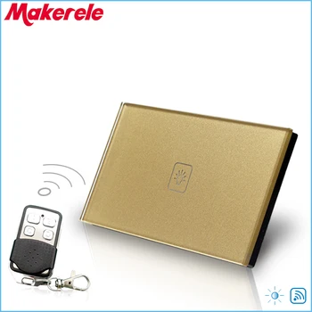 Remote Dimmer Switch US Standard Controller Dimmer Touch Sensor Switch 1 Gang 1 way Gold Glass Panel+LED
Remote Dimmer Switch US Standard Controller Dimmer Touch Sensor Switch 1 Gang 1 way Gold Glass Panel+LED