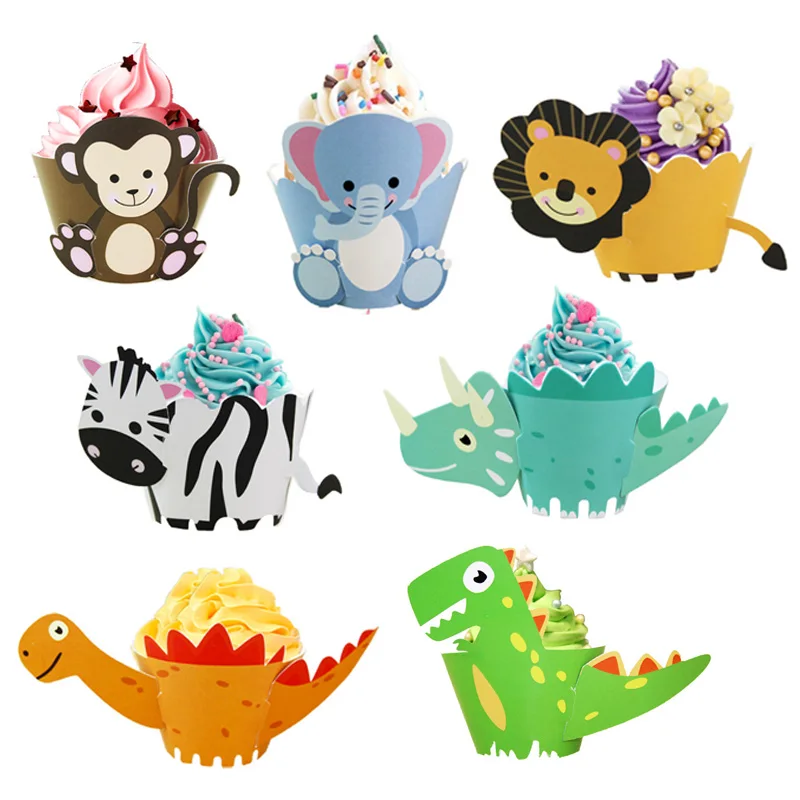 12pcs Cartoon Dinosaur Party Cupcake Cake Wrappers Jungle Animal Party For Baby Shower Party Decoration
12pcs Cartoon Dinosaur Party Cupcake Cake Wrappers Jungle Animal Party For Baby Shower Party Decoration