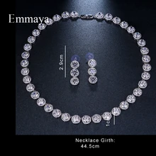 Emmaya Brand Gorgeous Round Jewelry White Gold Color AAA Cubic Zircon Wedding Jewelry Sets For Lover Brides Popular Jewelry Gift Emmaya Brand Gorgeous Round Jewelry White Gold Color AAA Cubic Zircon Wedding Jewelry Sets For Lover Brides Popular Jewelry Gift