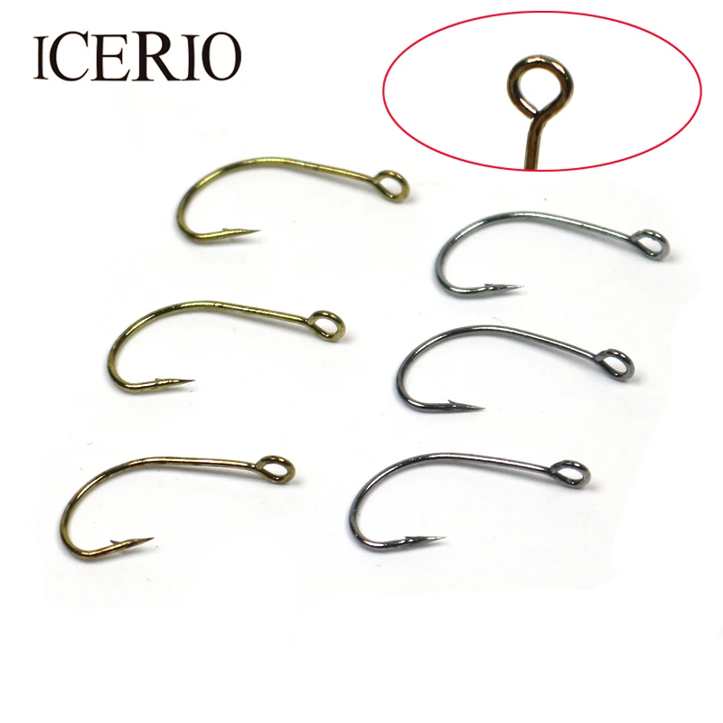 ICERIO 40PCS Lure Single Spoon Hooks Big Eye/Ring Fly Tying Hook Trout Fishing Fly Hooks
ICERIO 40PCS Lure Single Spoon Hooks Big Eye/Ring Fly Tying Hook Trout Fishing Fly Hooks