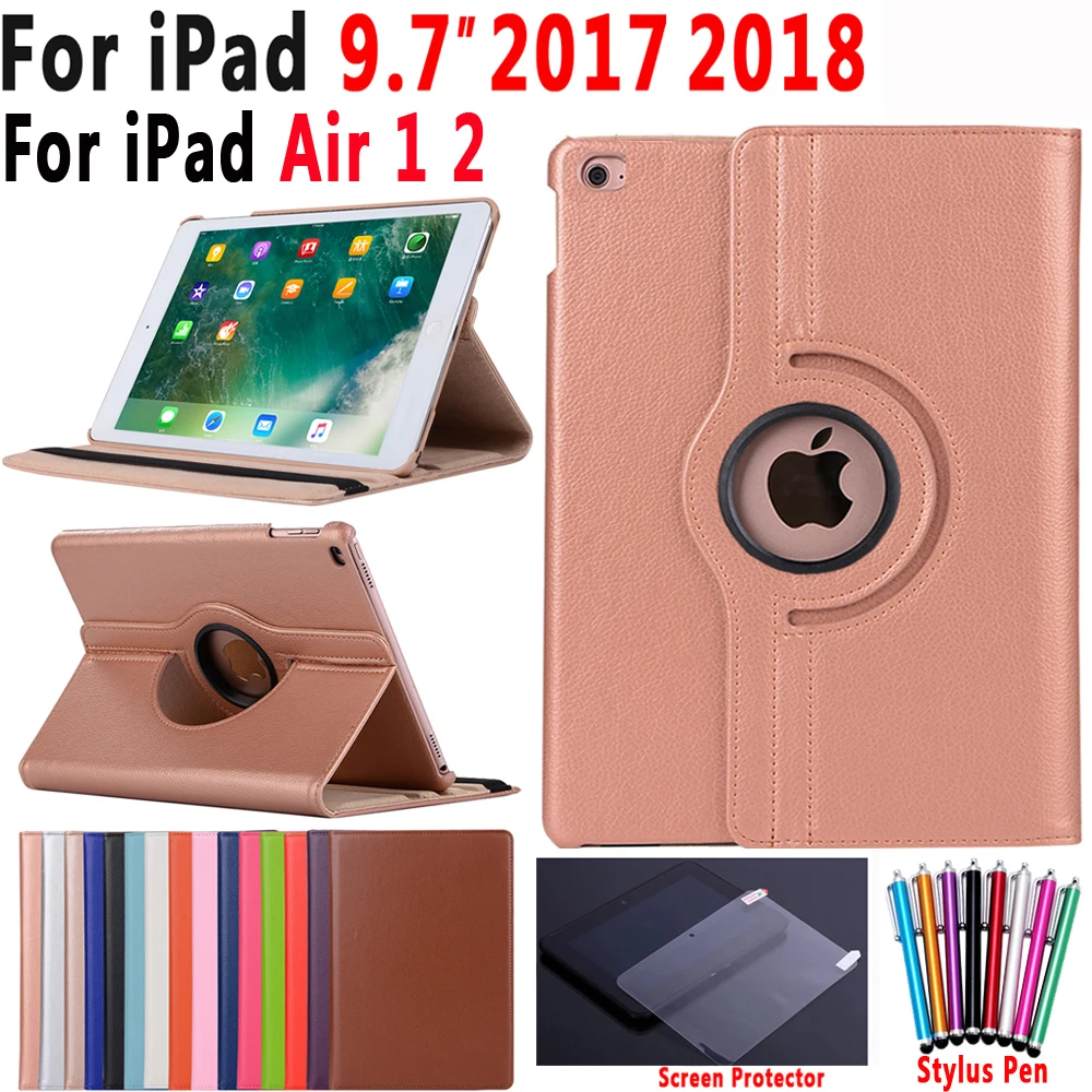 360 Degree Rotating PU Leather Smart Cover Case for Apple iPad Air 1 Air 2 5 6 New iPad 9.7 2017 2018 A1822 A1823 A1893 Funda
360 Degree Rotating PU Leather Smart Cover Case for Apple iPad Air 1 Air 2 5 6 New iPad 9.7 2017 2018 A1822 A1823 A1893 Funda
